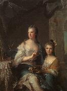 Jean Marc Nattier Madame Marsollier and her Daughter Sweden oil painting reproduction